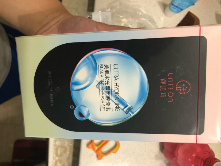 御泥坊面膜  美肌水光玻尿酸面膜 保湿补水黑面膜42片 礼物 晒单图