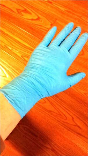 爱马斯AMMEX一次性丁腈手套橡胶乳胶实验室食品级防水厨房家务餐饮用加厚胶皮手套防滑丁晴洗碗手套 MD耐用型（100只装） 中号M 晒单图