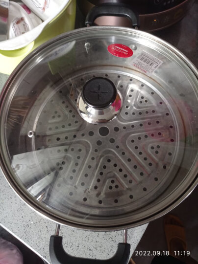 美厨（maxcook）玻璃盖汤锅盖 304不锈钢包边煎锅盖蒸锅盖24厘米 MPG224T 晒单图