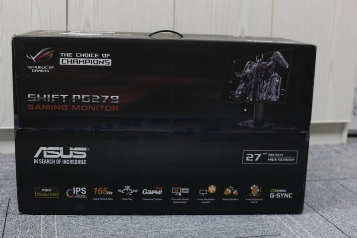 华硕(ASUS) ROG玩家国度 PG27VQ 27英寸显示屏 165HZ1800R曲率 2K G-Sync旋转升降电竞液晶显示器(HDMI/DP) 晒单图