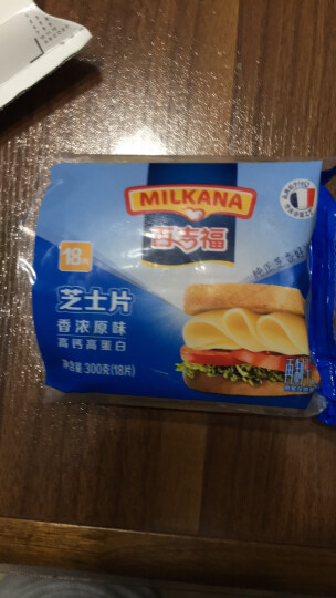 百吉福（MILKANA） 高钙芝士片 166g/10片装（吐司 汉堡 早餐 烘焙） 晒单图
