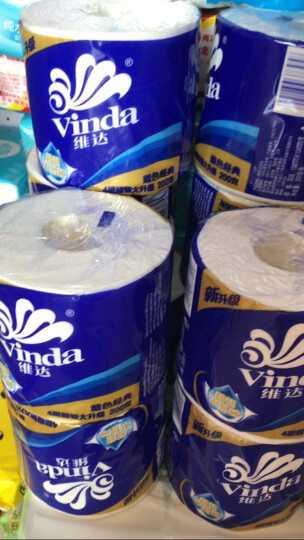 维达(Vinda) 卷纸 蓝色经典4层200克*27卷 卫生卷筒纸 纸巾 (整箱销售) 加厚款 居家必备 晒单图