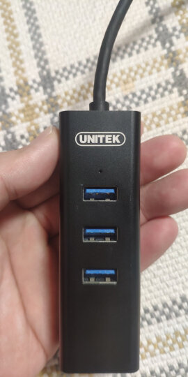 优越者USB3.0分线器 高速扩展7口HUB集线器 笔记本台式电脑多接口转换器带电源全铝银色延长线1.2米Y-3090BSL 晒单图