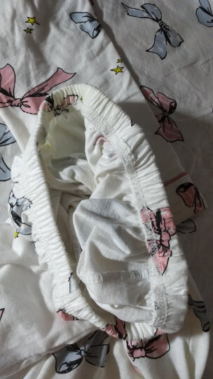 北极绒纯棉睡衣女四季家居服可外穿长袖开衫全棉休闲家居服套装B541102312-6 可爱蝴蝶结 XL 晒单图