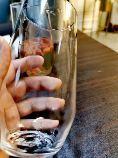 BORMIOLI ROCCO波米欧利意大利进口水晶玻璃水杯办公家用喝水杯套装绿茶杯果汁饮料啤酒杯 6只装390ML高升杯+不锈钢杯架 晒单图
