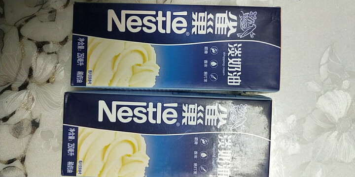 雀巢( Nestle) 烘焙原料 淡奶油 常温存储 易打发 蛋糕裱花 稀奶油 250ml 晒单图