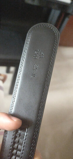 稻草人韩版男士自动扣皮带男款商务牛皮腰带黑色MSM10146M-02（120-125cm） 晒单图
