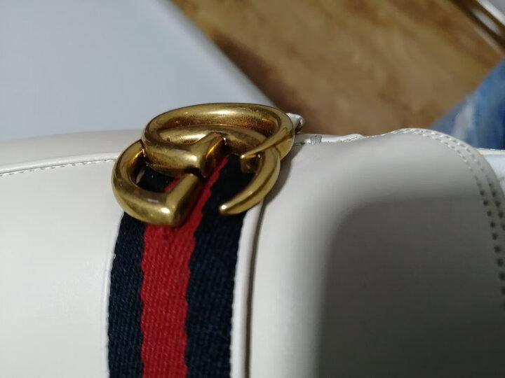 古驰 GUCCI 米白色牛皮双G镶珠女士中跟鞋 423559 DKHC0 9061 39 晒单图