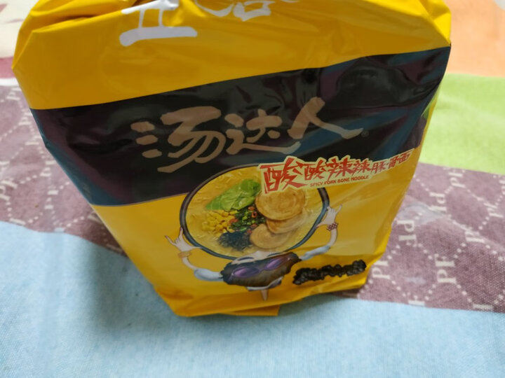 统一 方便面 汤达人 酸酸辣辣豚骨味方便面 五连包 晒单图