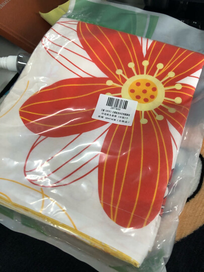 艾薇 床品家纺 全棉枕套纯棉枕头套一对(夏日暖阳48*74) 晒单图