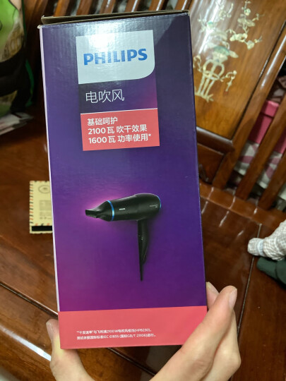 飞利浦（PHILIPS） 吹风机 家用负离子护发电吹风大功率恒温速干电风吹沙龙级吹风筒 负离子养护|1600W功率HP8249/05入门款 晒单图