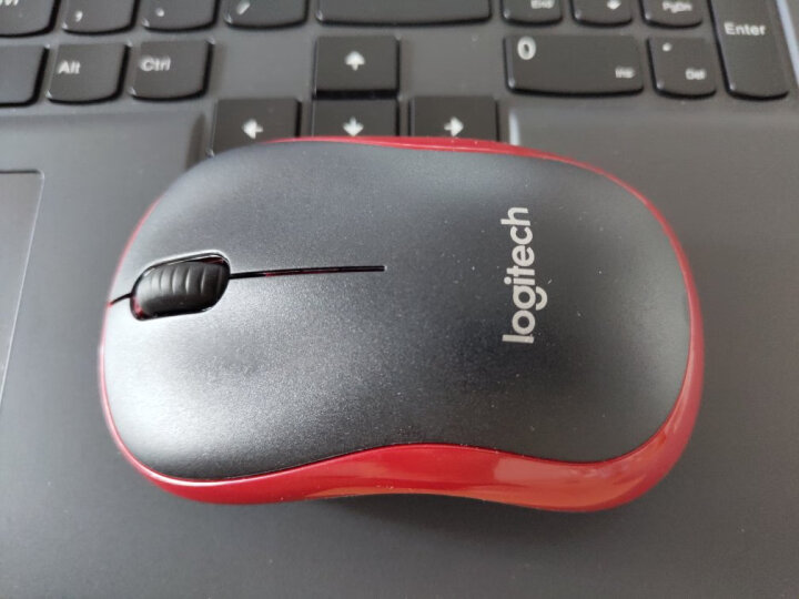罗技(Logitech)M185鼠标 无线鼠标 办公鼠标 对称鼠标 黑色红边 带无线2.4G接收器 晒单图