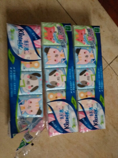 舒洁(Kleenex)手帕纸 小熊印花迷你纸巾40包装 晒单图