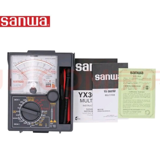 sanwa YX360TRF指针式万用表/日本三和 电压电流电阻电容三极管放大倍数等功能/零位中心镀金表笔 晒单图