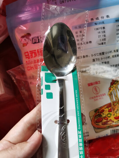 精达 不锈钢西餐餐具调羹小勺羹匙汤勺甜品勺饭勺 汤勺调羹6012(中) 晒单图