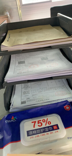 广博(GuangBo)加厚二层文件盘/资料架/文件架/办公收纳 蓝灰随机WJK9225 晒单图