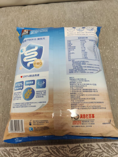 桂格（QUAKER）快煮快熟燕麦片1000克 FiberQ益生元 早餐搭配 高膳食纤维 晒单图