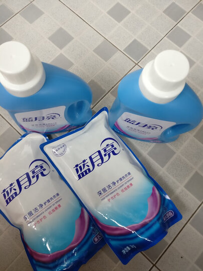 蓝月亮洗衣液12斤套装:亮白增艳薰衣草3kg瓶+1kg袋*3 晒单图