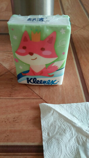 舒洁(Kleenex)手帕纸 小熊印花迷你纸巾40包装 晒单图