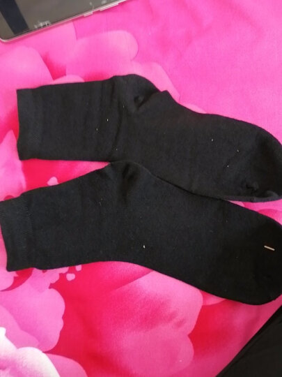 南极人袜子男士袜子纯色中筒透气纯黑正装中筒袜5双礼盒装  均码 晒单图