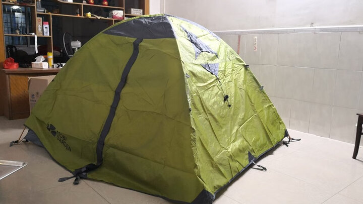 牧高笛 防大风防暴雨铝杆三季三人双层帐野外野营帐篷 冷山3 NXZQU61008 绿色 晒单图