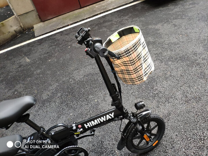 HIMIWAY嗨米 电动自行车代驾折叠电动车迷你锂电池电瓶车新国标成人小型滑板车男女单车 精英版黑色 汽车动力电芯 助力约60KM 保修5年 晒单图