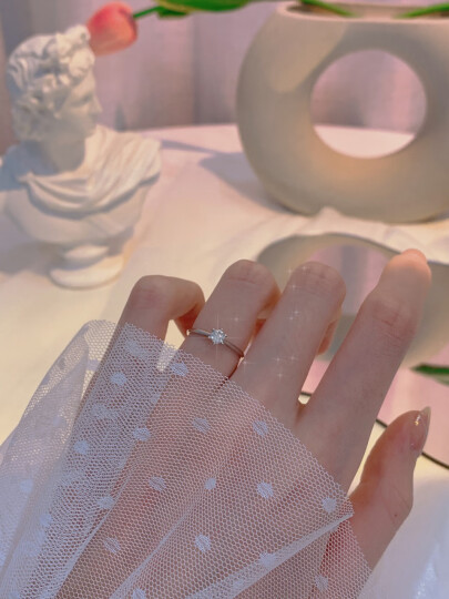 CRD克徕帝【现货闪发】六爪结婚钻戒钻石戒指钻戒女婚戒结婚求婚 70分D-E色SI 晒单图