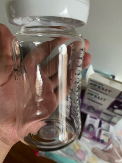 飞利浦新安怡 奶瓶 玻璃奶瓶 婴儿仿母乳硅橡胶奶嘴宽口径进口4oz 120ml+240ml套装SCD291/04 晒单图