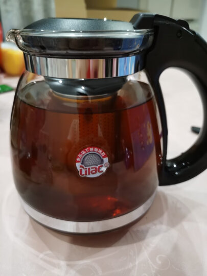 紫丁香茶壶加厚玻璃茶具带过滤茶水壶茶水分离飘逸杯大容量泡茶器1.5L 晒单图