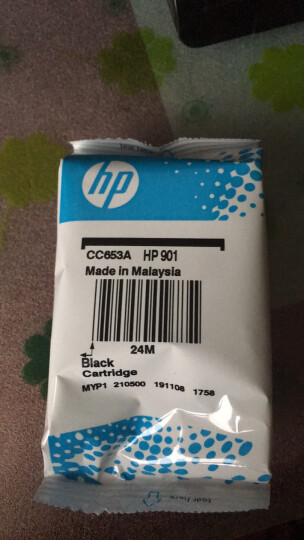 惠普（HP）CC653AA 901号 黑彩墨盒套装（含1支黑色+1支彩色，HP Officejet J4580 J4660 4500） 晒单图