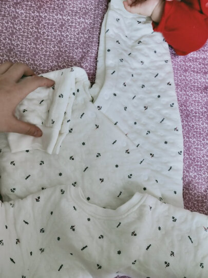 童泰婴儿衣服连体衣秋冬季新生宝宝加厚夹棉保暖内衣 蓝色 73码(6-12个月) 晒单图