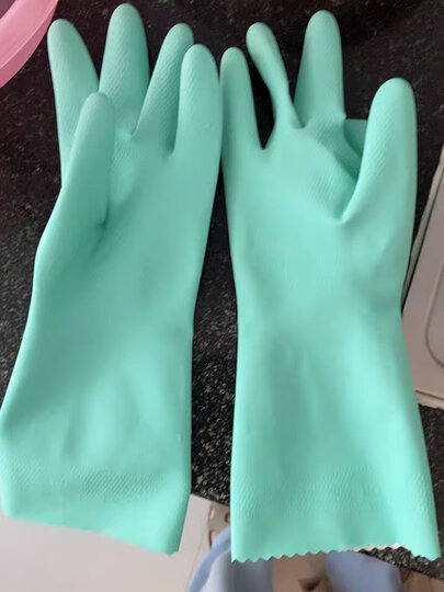 妙洁清洁家务橡胶手套 防水防滑皮厨房洗碗 小号(灵巧型) 晒单图