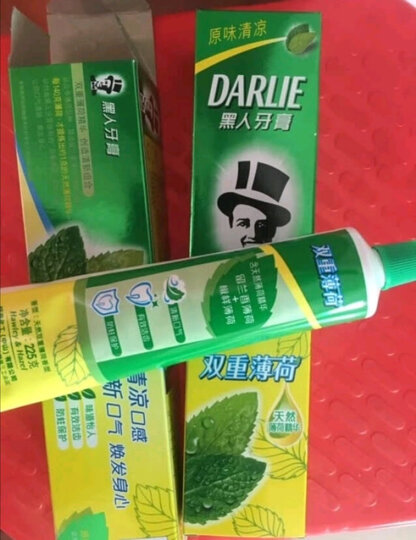 黑人(DARLIE)双重薄荷牙膏套装225g×3支(共675g) 清新口气 有效防蛀(新旧包装随机发放) 晒单图