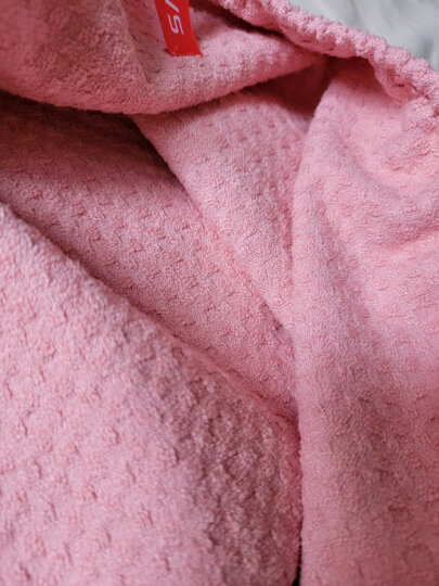 三利 珊瑚绒蝴蝶结挂式擦手巾 加厚不易掉毛强吸水 浴室厨房居家多用途抹手毛巾 30×44cm 桃粉色 晒单图