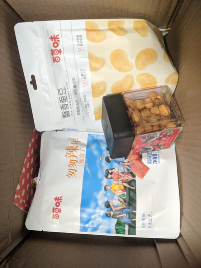 300减220_百草味 小米锅巴80g 休闲零食特产小吃香脆食品 MJ 麻辣味 晒单图