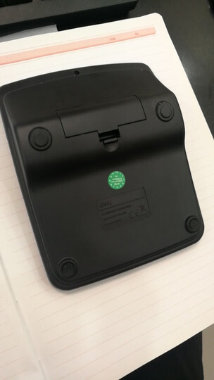 得力(deli)双电源经典商务桌面计算器 12位大屏记忆储存桌面计算机 晒单图