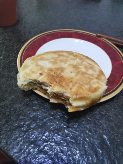 福成美食家 肉夹馍饼胚  220g（2个 早餐 培根香肠伴侣 加热即食） 晒单图