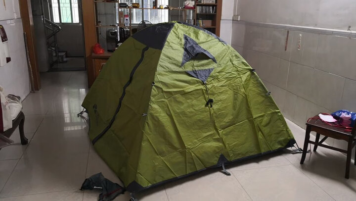 牧高笛 防大风防暴雨铝杆三季三人双层帐野外野营帐篷 冷山3 NXZQU61008 绿色 晒单图