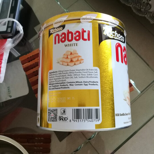 印尼进口纳宝帝Nabati丽芝士(Richeese)丽巧克儿童休闲零食巧克力味威化饼干350g/罐早餐下午茶办公室点心 晒单图