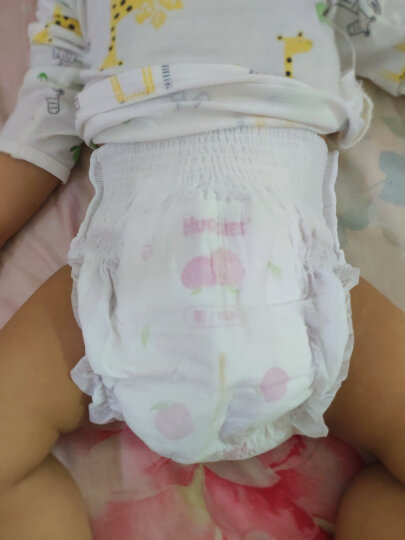 好奇（Huggies）铂金装成长裤M60片(6-11kg)中号婴儿尿不湿小桃裤超薄透气拉拉裤 晒单图