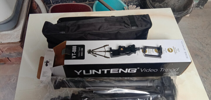 云腾（YUNTENG） VT-888 精品便携三脚架云台套装 微单数码单反相机摄像机旅行用 优质铝合金超轻三角架黑色 晒单图
