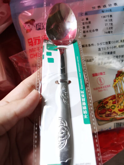 精达 不锈钢西餐餐具调羹小勺羹匙汤勺甜品勺饭勺 汤勺调羹6012(中) 晒单图