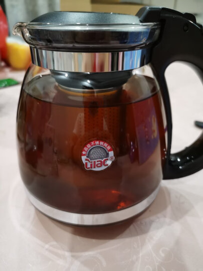 紫丁香茶壶加厚玻璃茶具带过滤茶水壶茶水分离飘逸杯大容量泡茶器1.5L 晒单图