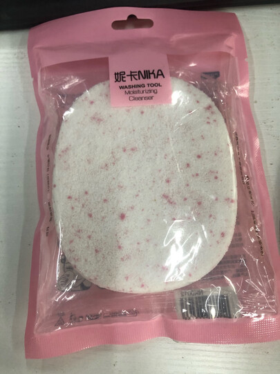 妮卡(NIKA)海藻精华洗脸扑洁面扑NK0012(卸妆触感柔软深层清洁) 晒单图