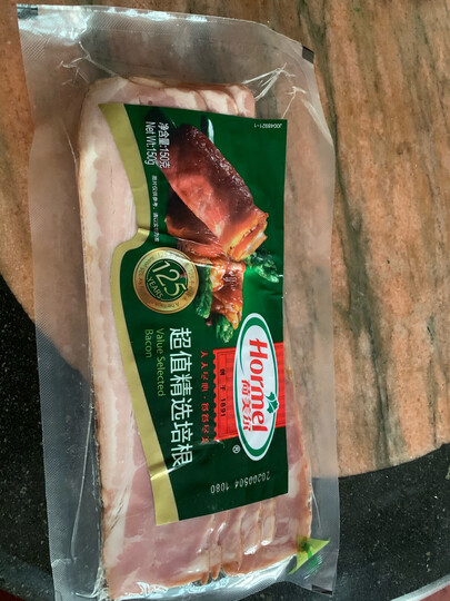 荷美尔(Hormel)招牌匠心生熏腹肉培根120g/袋 冷冻培根片早餐火锅西餐烧烤食材(2件起售) 晒单图