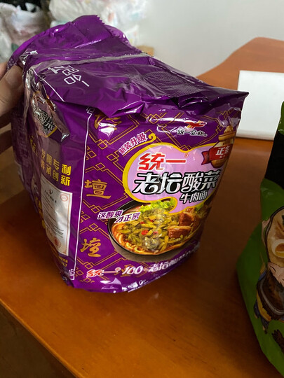 统一 方便面 老坛酸菜牛肉味面 五连包 晒单图