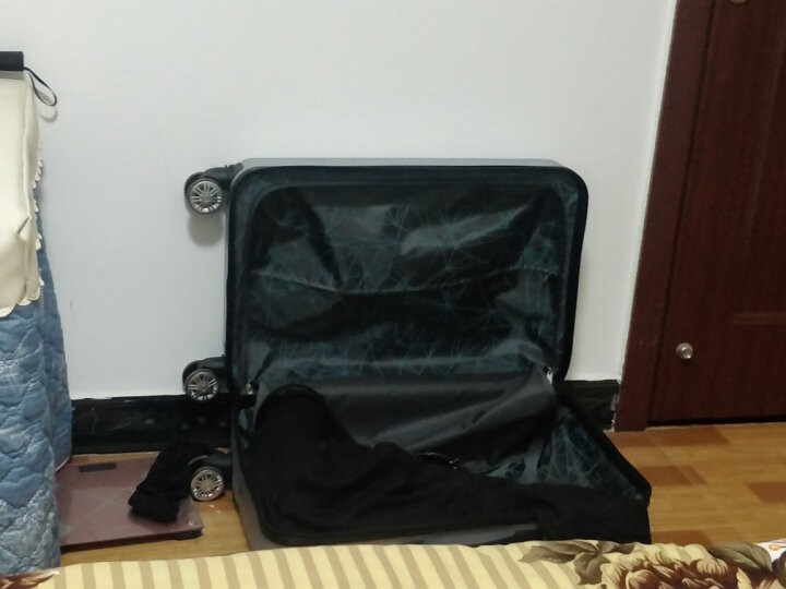 博兿（BOYI）拉杆箱24英寸男女双轴承万向轮旅行箱钻石纹系列行李箱 BY12002银白色 晒单图