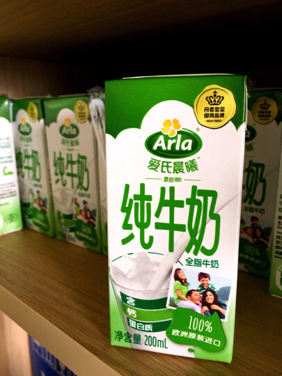 欧洲进口 Arla爱氏晨曦全脂纯牛奶200ml*24+全脂高钙速溶成人奶粉400g袋装 营养组合 晒单图