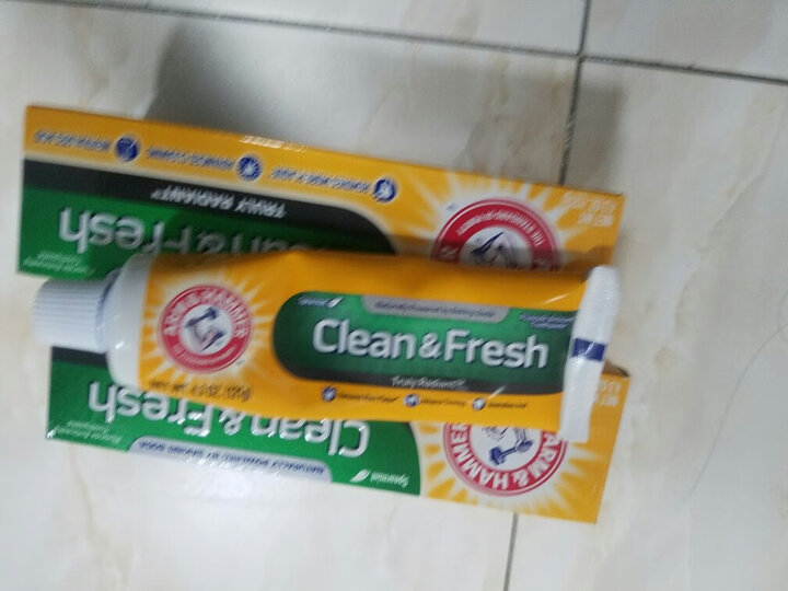 艾禾美(ARM&HAMMER)小苏打牙膏白牙去烟渍去黄牙健齿优护牙膏178g 美国进口 晒单图