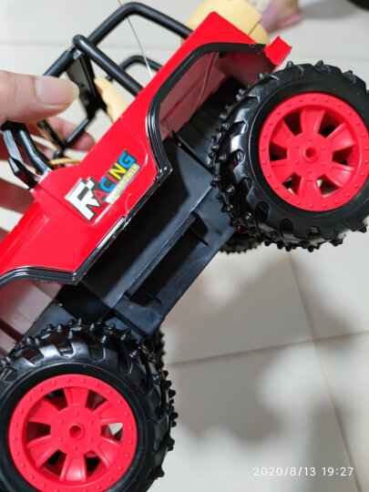 DZDIV 遥控车 越野车儿童玩具大型遥控汽车模型耐摔配电池可充电3030 红色 晒单图
